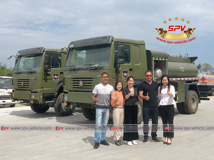 To Panama, SPV dispatched 2 units of  helicopter refueling truck Sinotruk(5,000 litres) in Jun, 2019