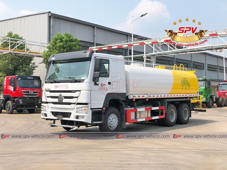 SPV shipped water spraying truck Sinotruk(20,000 litres) to Mongolia in Sep, 2019.
