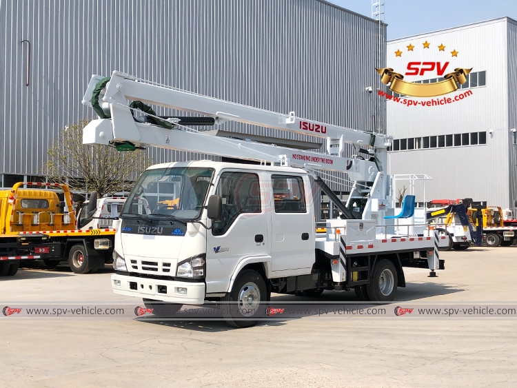 To Cambodia, SPV is dispatching 16 meters aerial platform truck ISUZU in April, 2020.