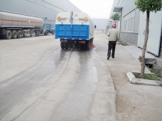 Road sweeper sweeping test