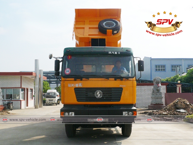 Front View of Dump Truck Shacman (U-shape dumper) to Congo