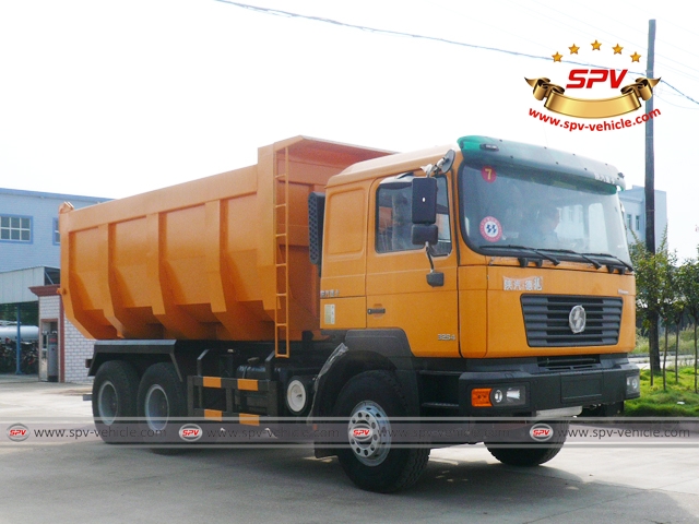 Front Right View of Dump Truck Shacman (U-shape dumper) to Congo