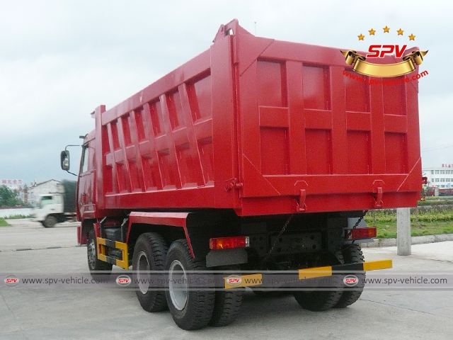 Rear Left View of Dump Truck Sinotruk (6X4) to Nigeria