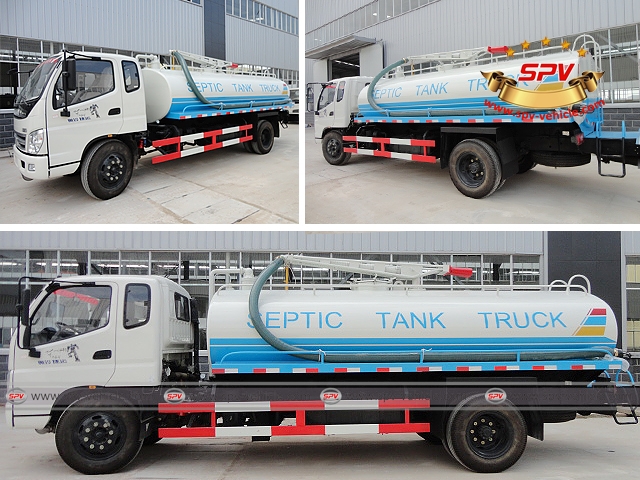 Liquid waste disposal truck Foton (10,000 Liters), also called as septic tank truck