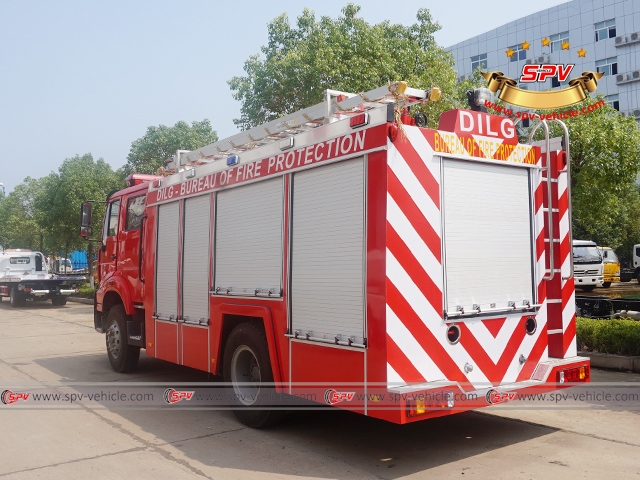 Left Back View of Fire Apparatus-Sinotruck Left Back View of Fire Apparatus-Sinotruck
