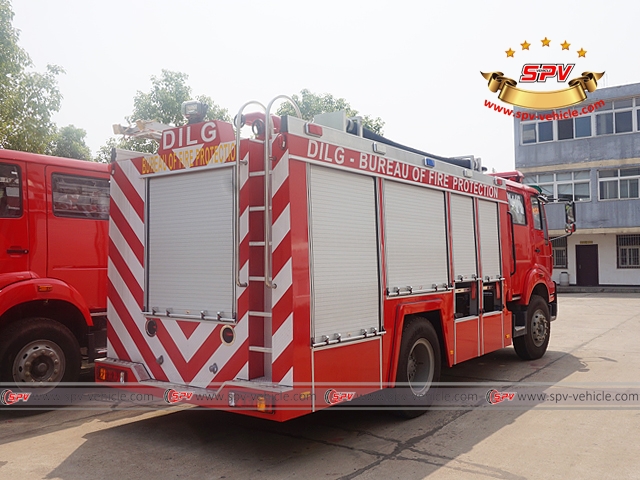 Right Back View of Fire Apparatus-Sinotruck Right Back View of Fire Apparatus-Sinotruck