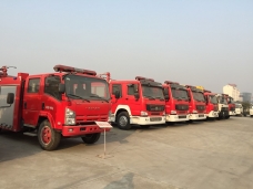 Fire trucks parking